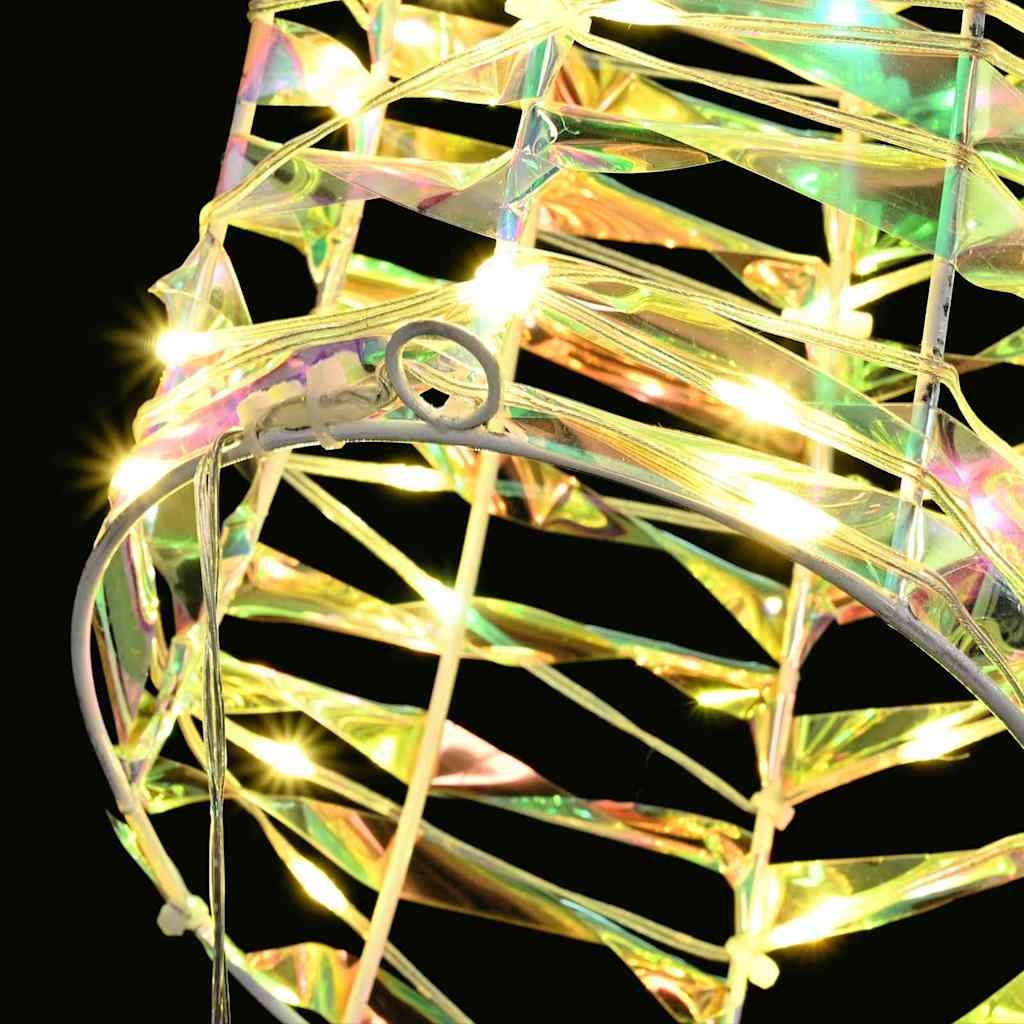 VidaXL Rendier trek slede met 140 LED Warmwit 60 cm PET