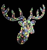 VidaXL Hertenkop met 140 LED kleurrijk 60 cm Acryl