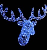 VidaXL Hertenkop met 140 LED Blauw 60 cm Acryl