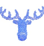 VidaXL Hertenkop met 140 LED Blauw 60 cm Acryl