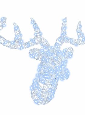 VidaXL Hertenkop met 140 LED Koudwit 60 cm Acryl