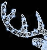 VidaXL Hertenkop met 140 LED Koudwit 60 cm Acryl