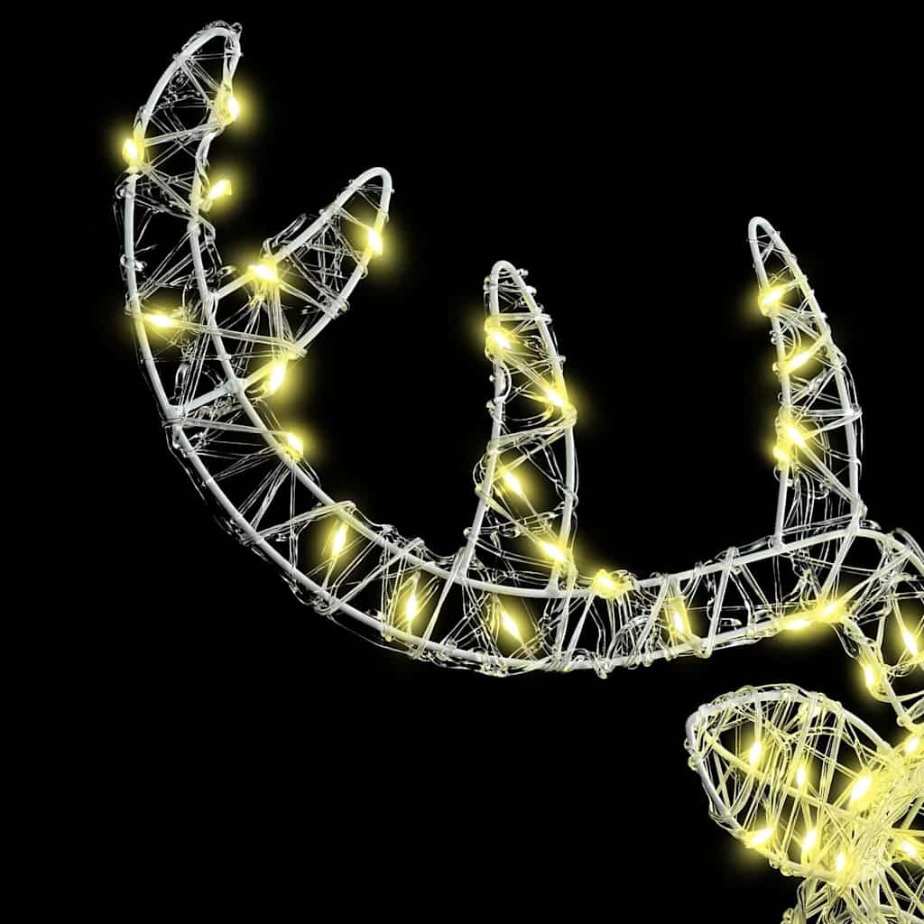 VidaXL Hertenkop met 140 LED Warmwit 60 cm Acryl