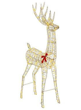 VidaXL 3D Rendier met 250 LED Warmwit 180 cm PET