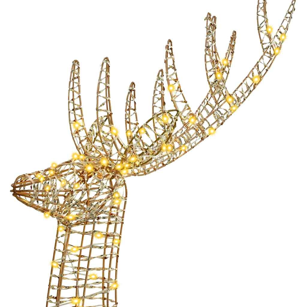 VidaXL 3D Rendier met 250 LED Warmwit 180 cm PET