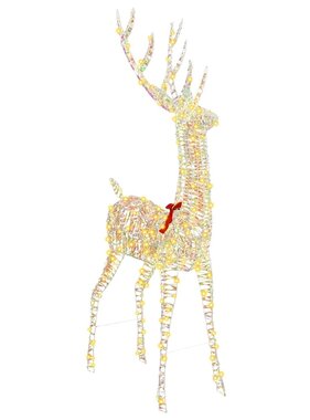 VidaXL 3D Rendier met 250 LED Warmwit 180 cm PET