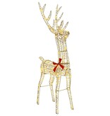 VidaXL 3D Rendier met 140 LED Warmwit 128 cm PET