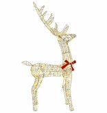 VidaXL 3D Rendier met 140 LED Warmwit 128 cm PET