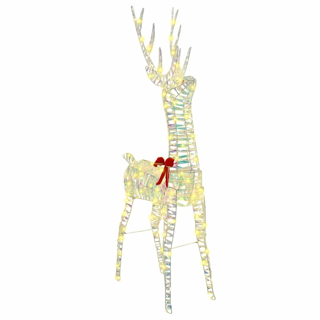 VidaXL 3D Rendier met 140 LED Warmwit 128 cm PET