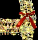 VidaXL 3D Rendier met 140 LED Warmwit 128 cm PET