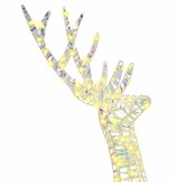 VidaXL 3D Rendier met 140 LED Warmwit 128 cm PET