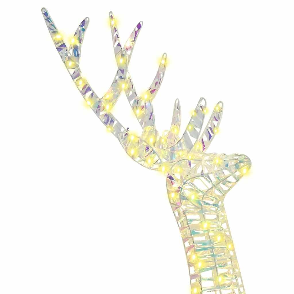 VidaXL 3D Rendier met 140 LED Warmwit 128 cm PET