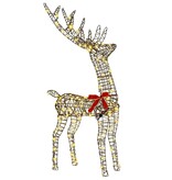 VidaXL Rendier Familie 3 pcs Warmwit 67 x 26 x 127 cm Rattan