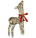 VidaXL Rendier Familie 3 pcs Warmwit 67 x 26 x 127 cm Rattan