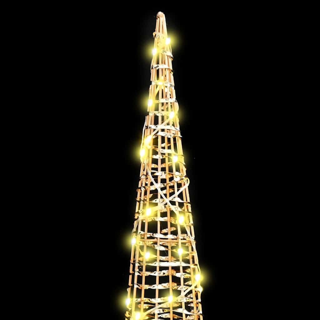 VidaXL Kerstboom met 90 LED 3 pcs Warmwit 20 x 20 x 80 cm PET