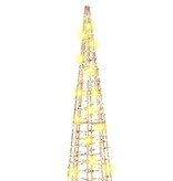 VidaXL Kerstboom met 90 LED 3 pcs Warmwit 20 x 20 x 80 cm PET