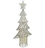 VidaXL Kerstboom met 240 LED Warmwit 180 cm Rattan