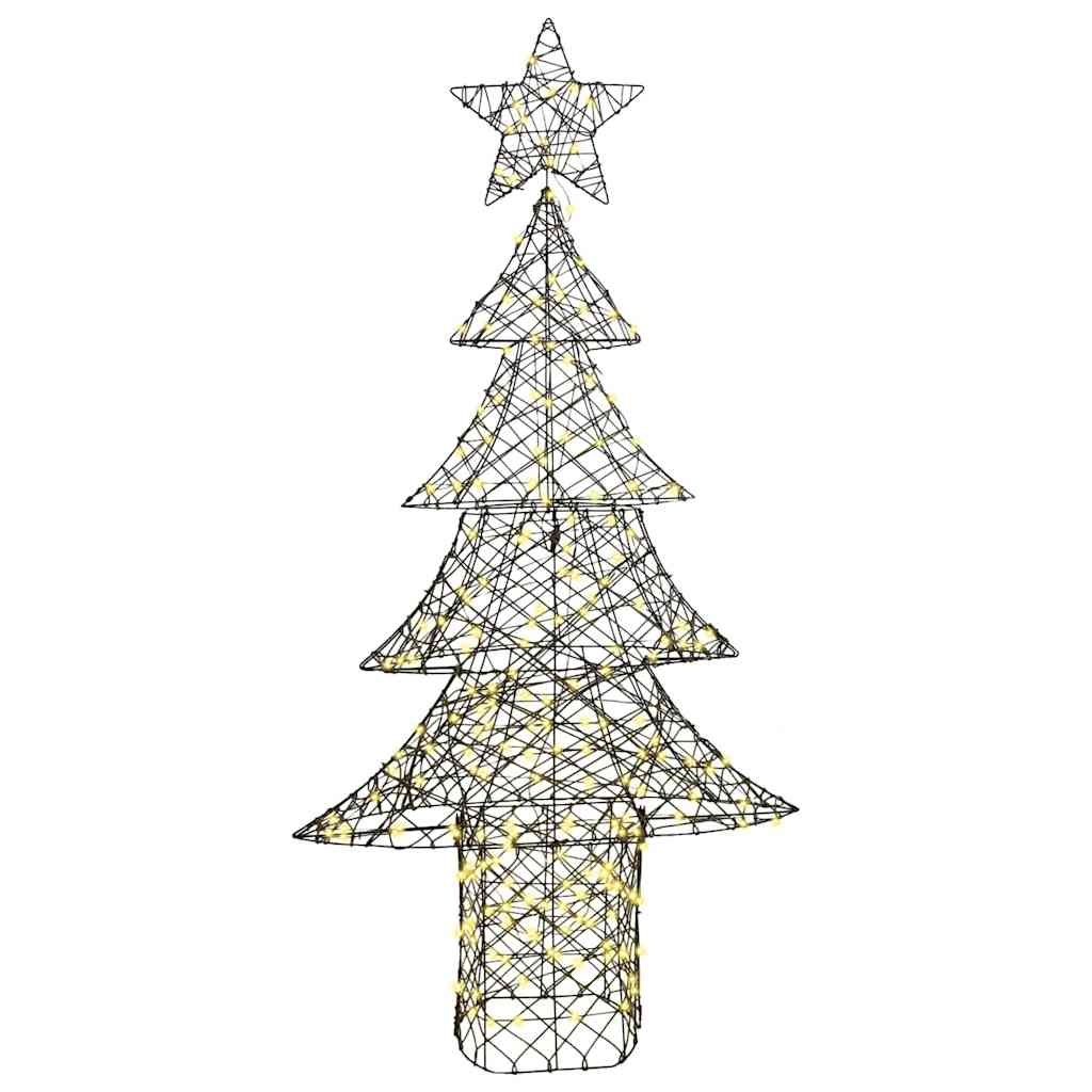 VidaXL Kerstboom met 240 LED Warmwit 180 cm Rattan