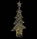 VidaXL Kerstboom met 240 LED Warmwit 180 cm Rattan