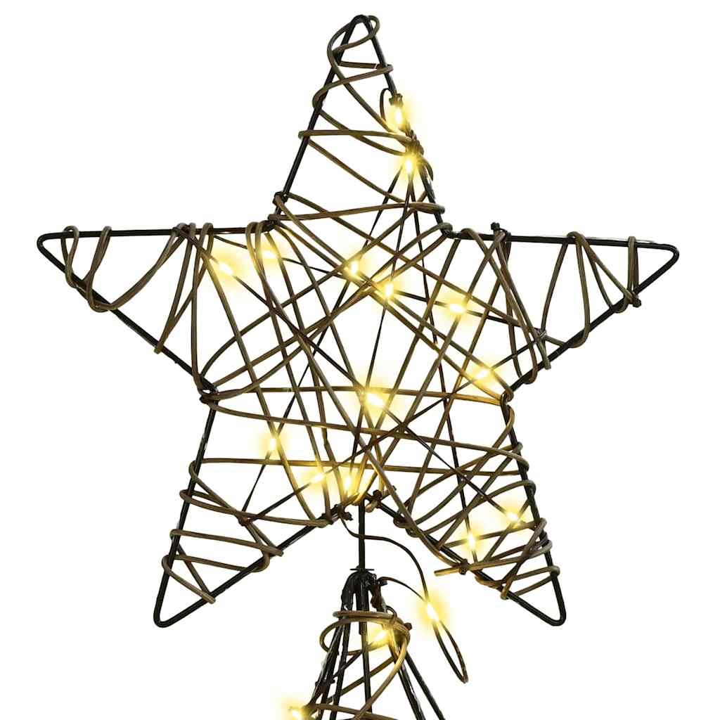 VidaXL Kerstboom met 240 LED Warmwit 180 cm Rattan