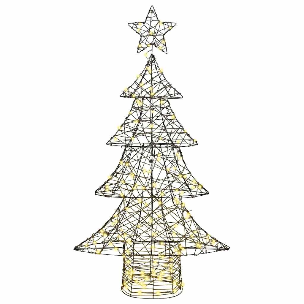 VidaXL Kerstboom met 160 LED Warmwit 150 cm Rattan