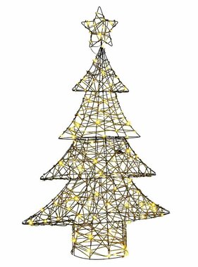 VidaXL Kerstboom met 120 LED Warmwit 120 cm Rattan