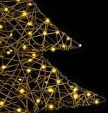 VidaXL Kerstboom met 120 LED Warmwit 120 cm Rattan