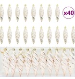 VidaXL Kerst Spiralvorm Bal 40 pcs champagne
