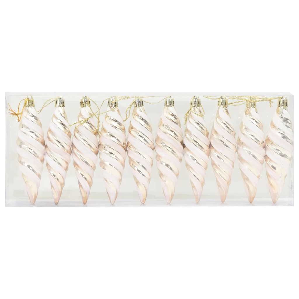 VidaXL Kerst Spiralvorm Bal 40 pcs champagne