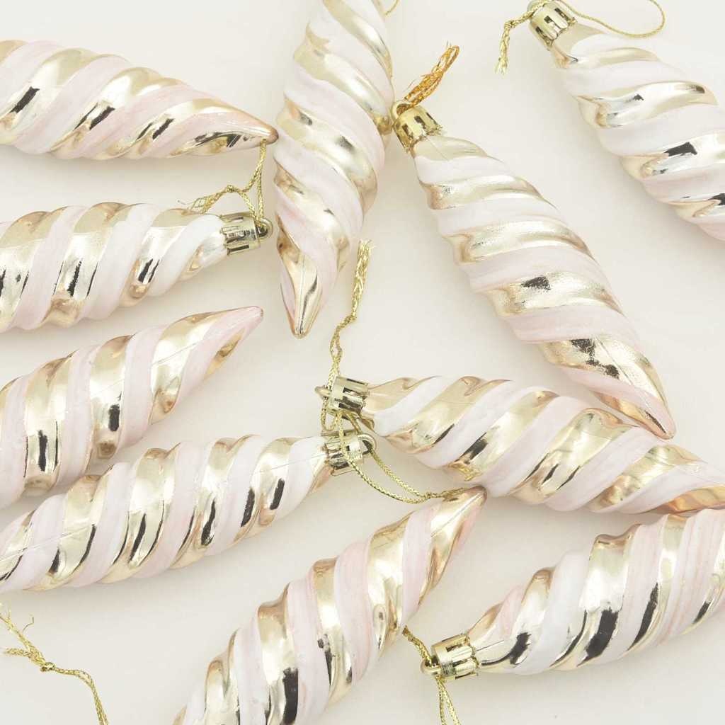 VidaXL Kerst Spiralvorm Bal 40 pcs champagne