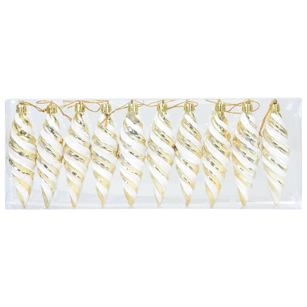 VidaXL Kerst Spiralvorm Bal 40 pcs Goud