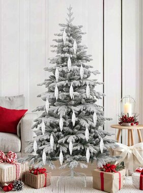 VidaXL Kerst Spiralvorm Bal 40 pcs Zilver