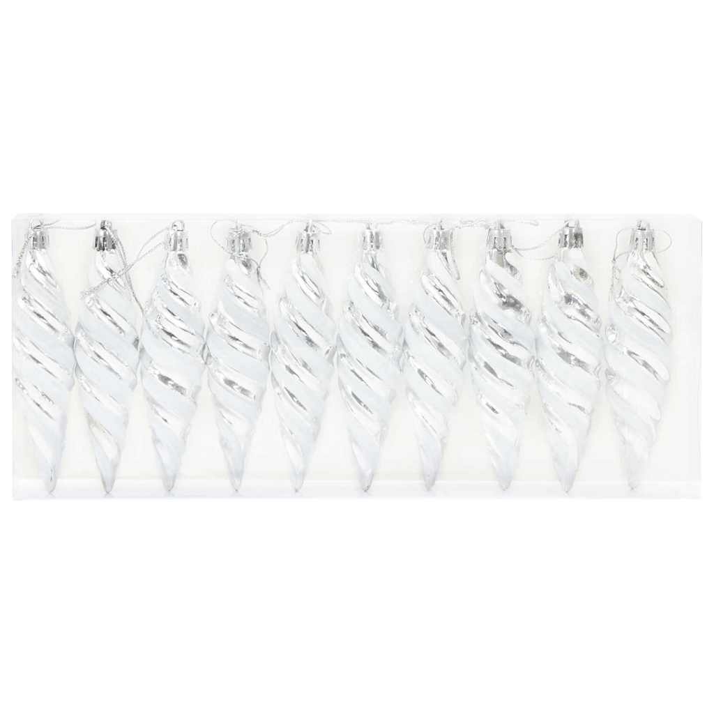 VidaXL Kerst Spiralvorm Bal 40 pcs Zilver