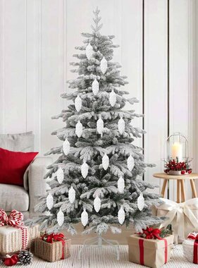 VidaXL Kerstdennenappeltje 40 pcs Wit