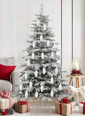 VidaXL Kerstdennenappeltje 40 pcs Zilver