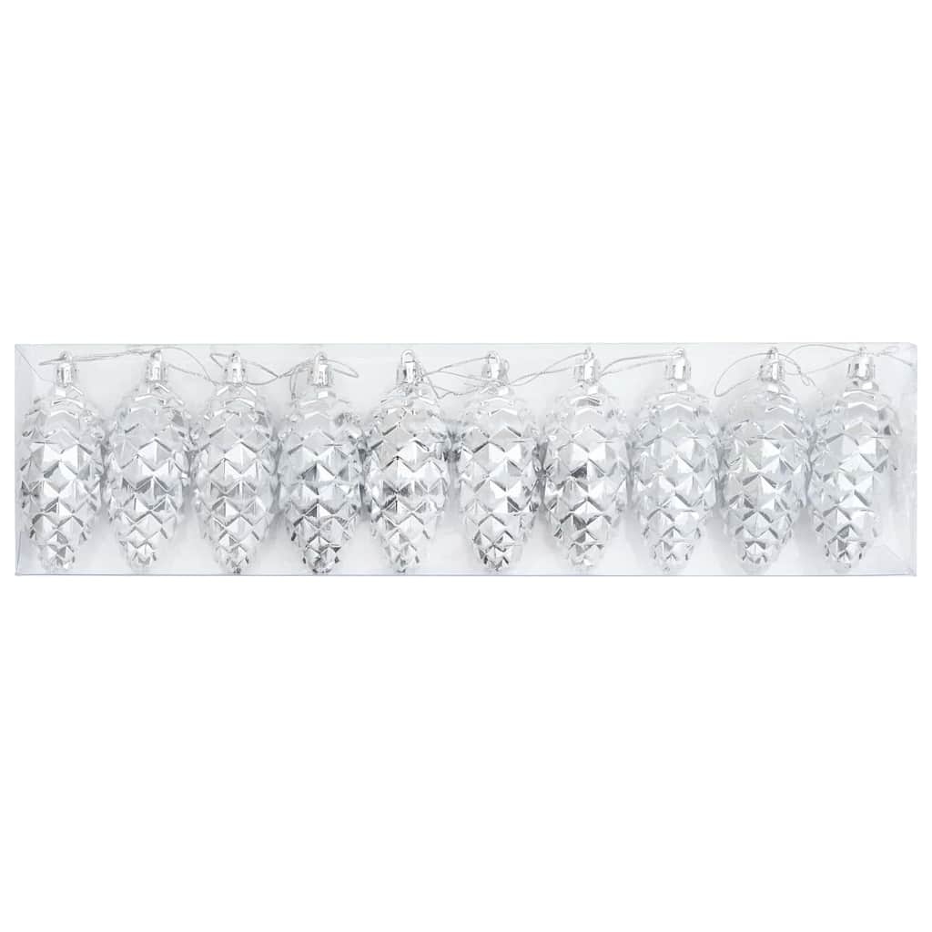 VidaXL Kerstdennenappeltje 40 pcs Zilver
