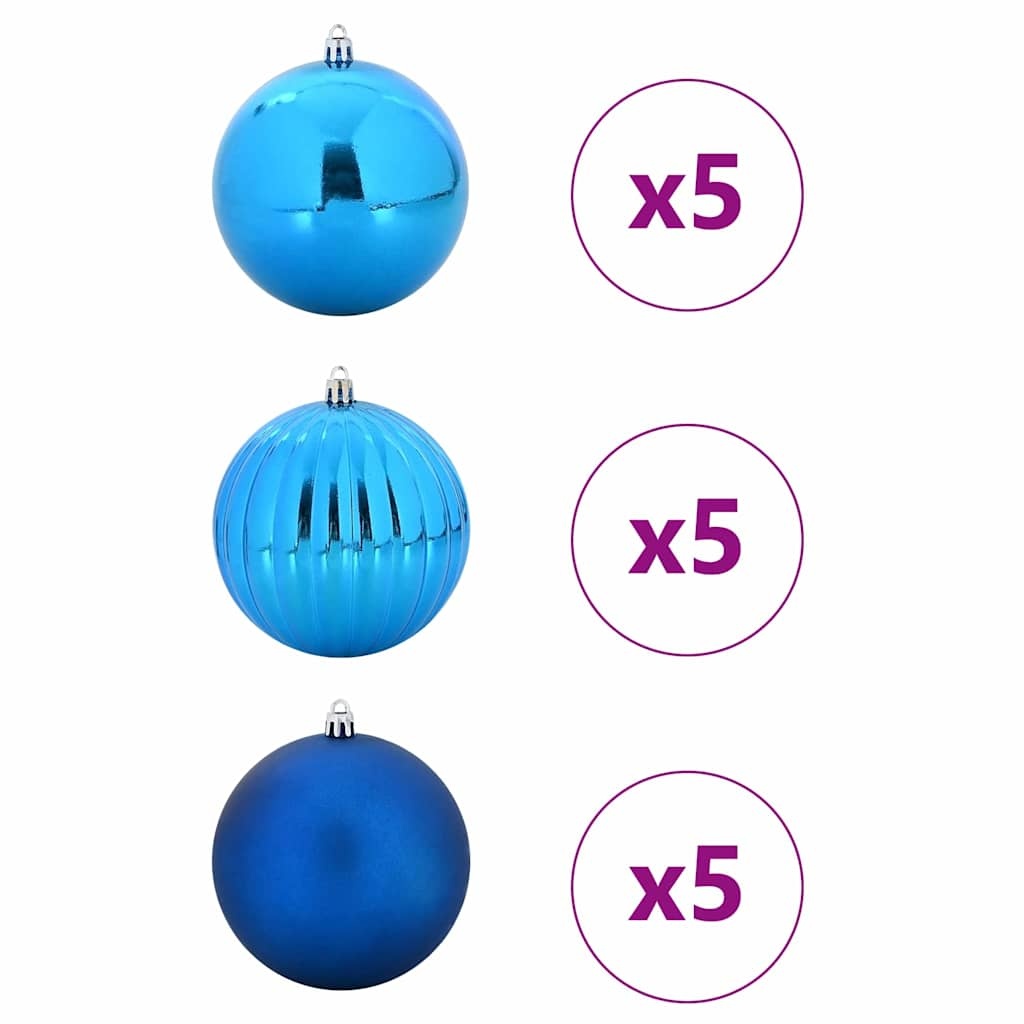 VidaXL Kerstbal Set 15 pcs Blauw XL