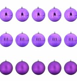 VidaXL Kerstbal Set 15 pcs Lila XL