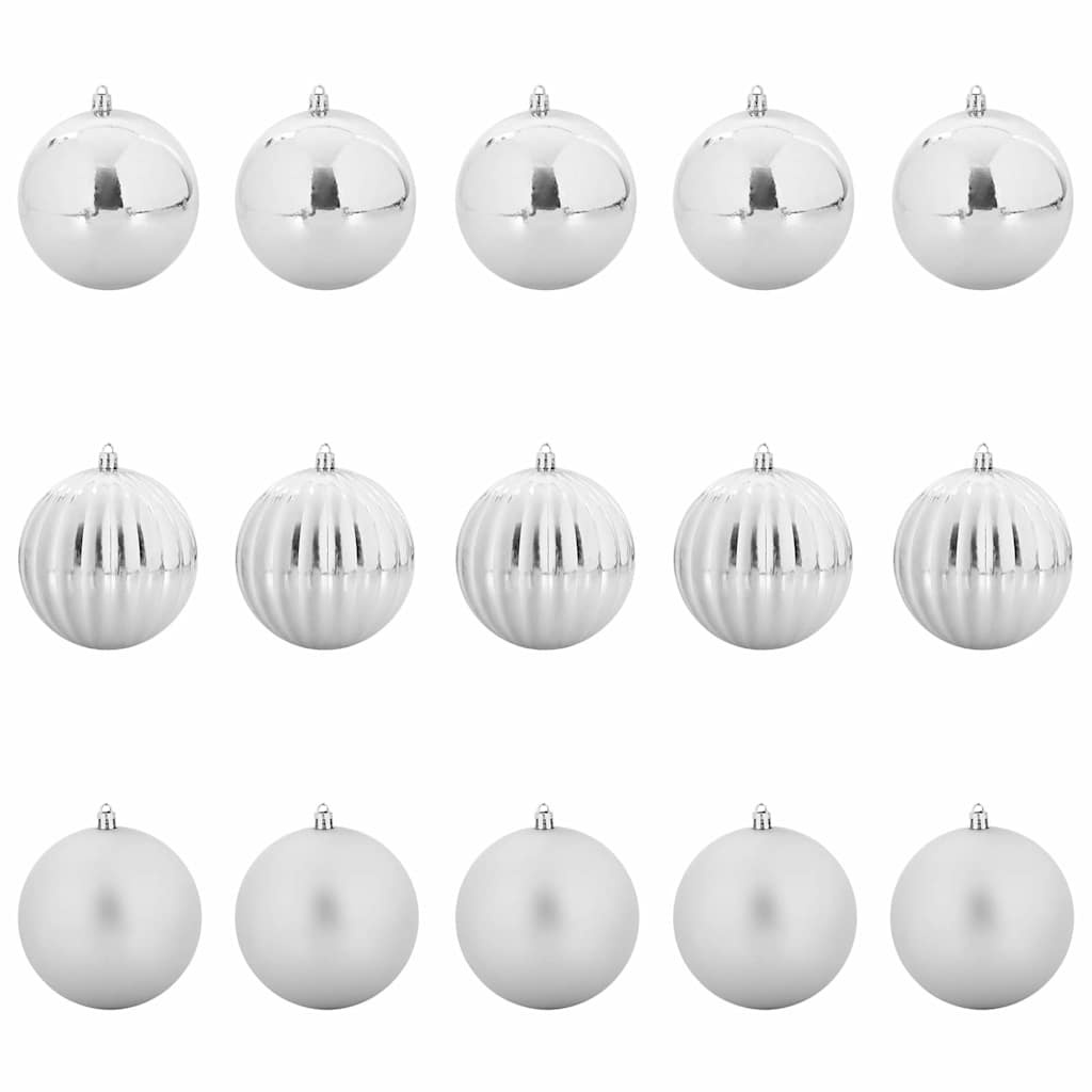 VidaXL Kerstbal Set 15 pcs Zilver XL