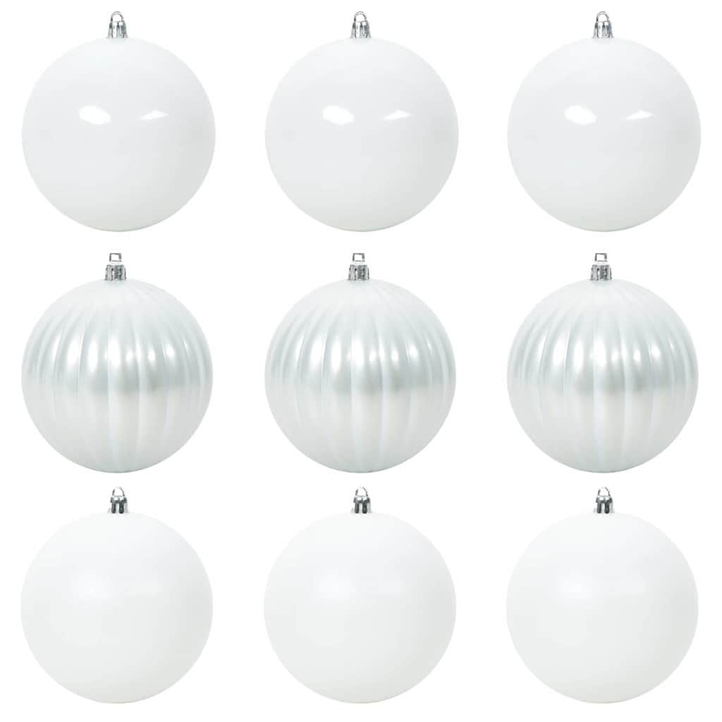 VidaXL Kerstbal Set 9 pcs Wit XL