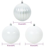 VidaXL Kerstbal Set 9 pcs Wit XL