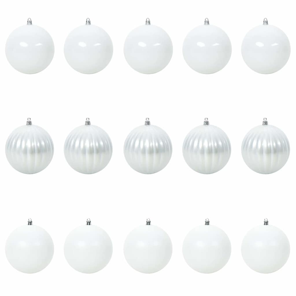 VidaXL Kerstbal Set 15 pcs Wit XL