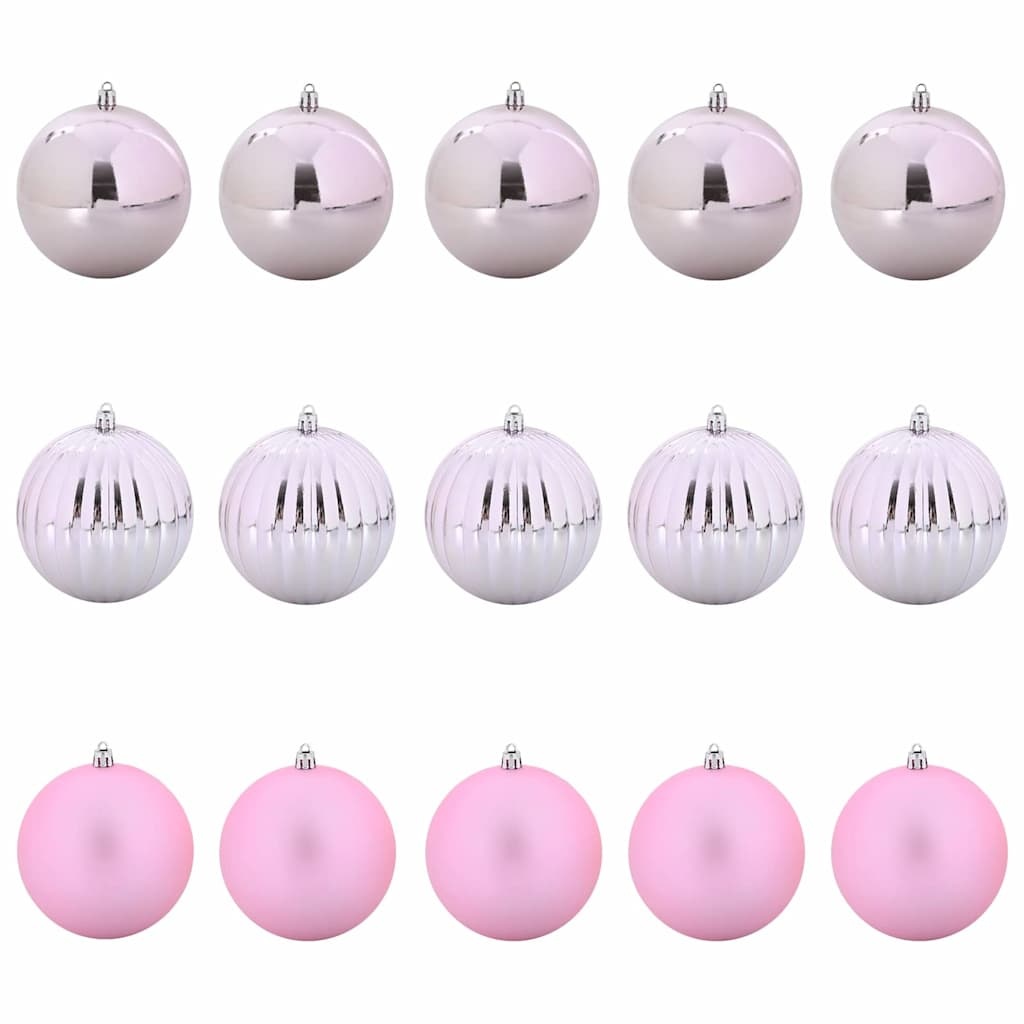 VidaXL Kerstbal Set 15 pcs Roze XL