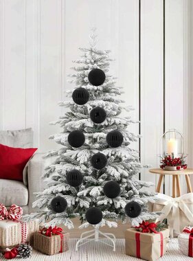 VidaXL Kerstbal Set 9 pcs Zwart XL