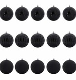 VidaXL Kerstbal Set 15 pcs Zwart XL