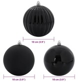 VidaXL Kerstbal Set 15 pcs Zwart XL