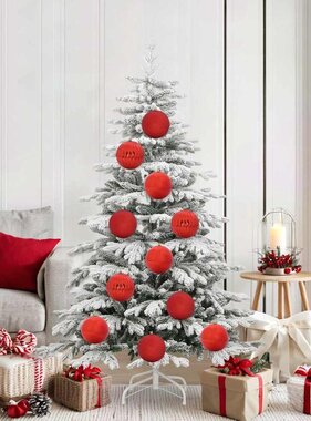 VidaXL Kerstbal Set 9 pcs Rood XL