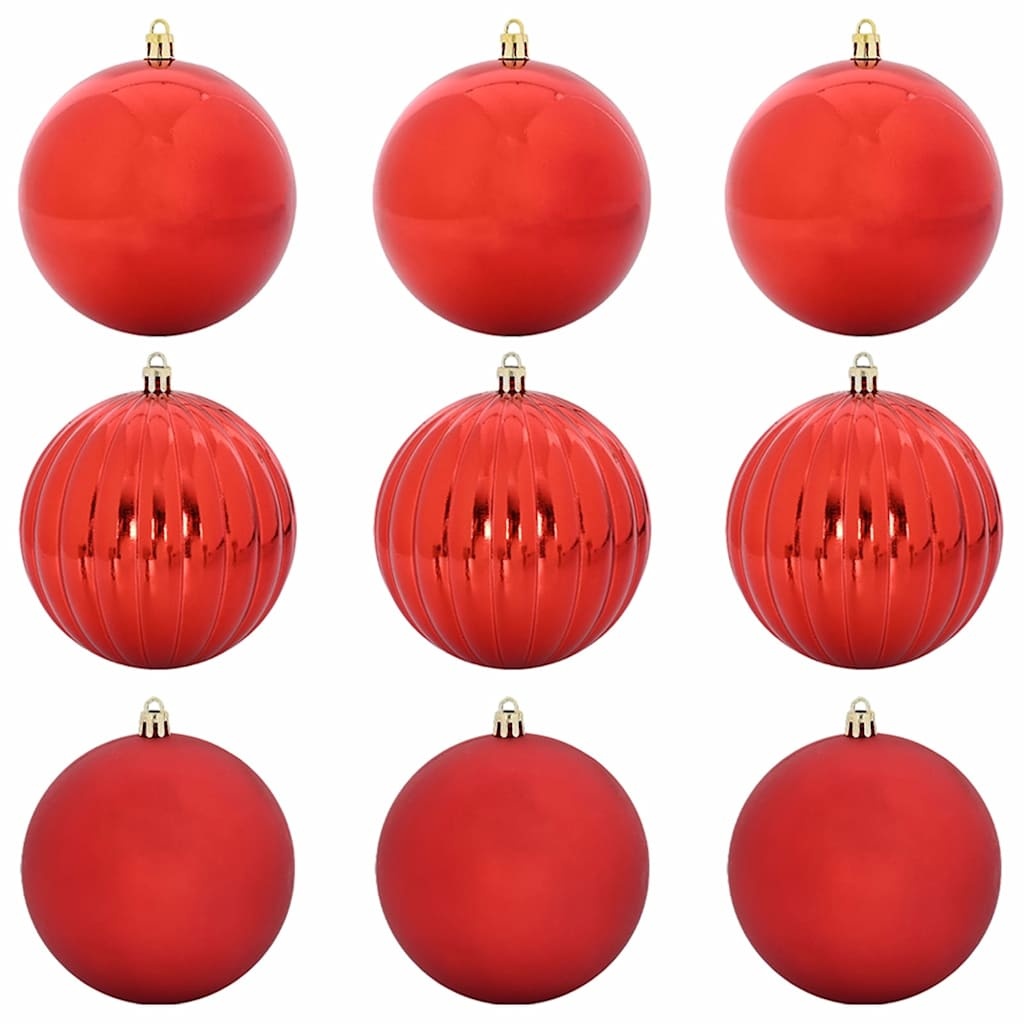 VidaXL Kerstbal Set 9 pcs Rood XL