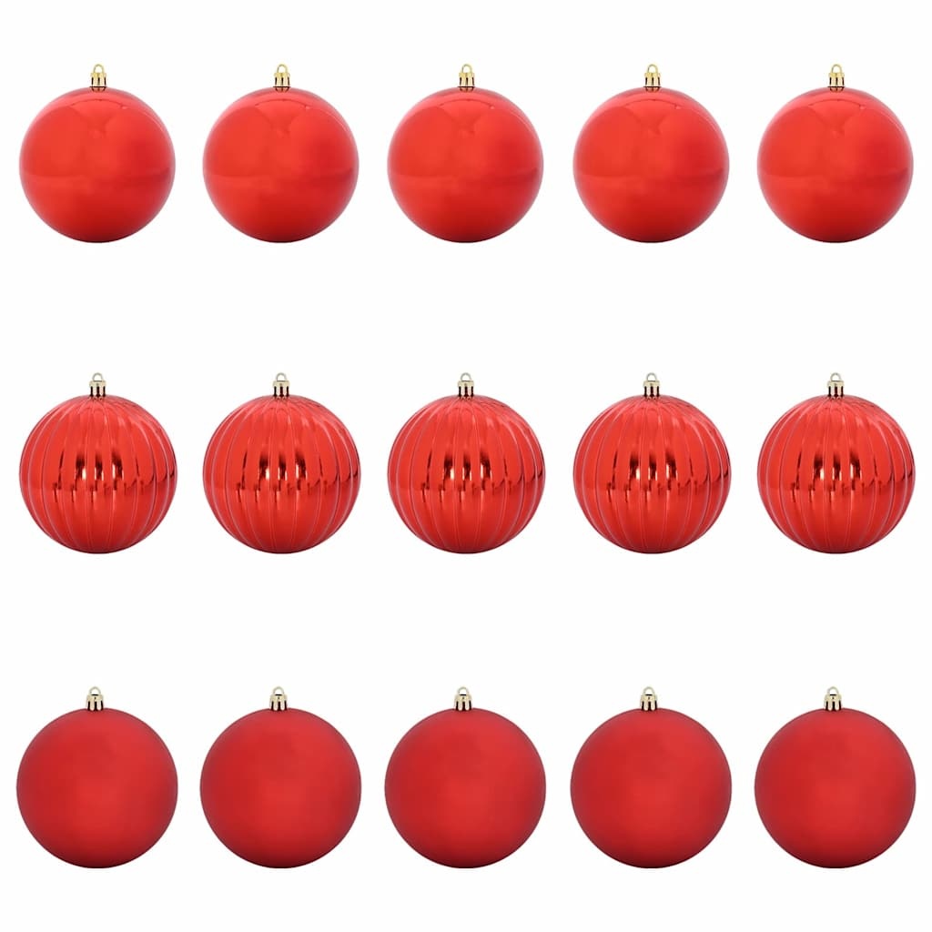 VidaXL Kerstbal Set 15 pcs Rood XL