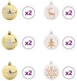 VidaXL Kerstbal Set 40 pcs Goud en Rood Kunststof